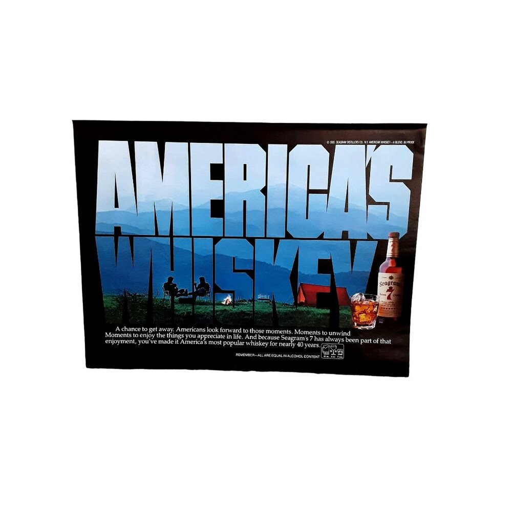 1985 Seagrams 7 Crown Whisky Americas Whiskey Original Print Ad